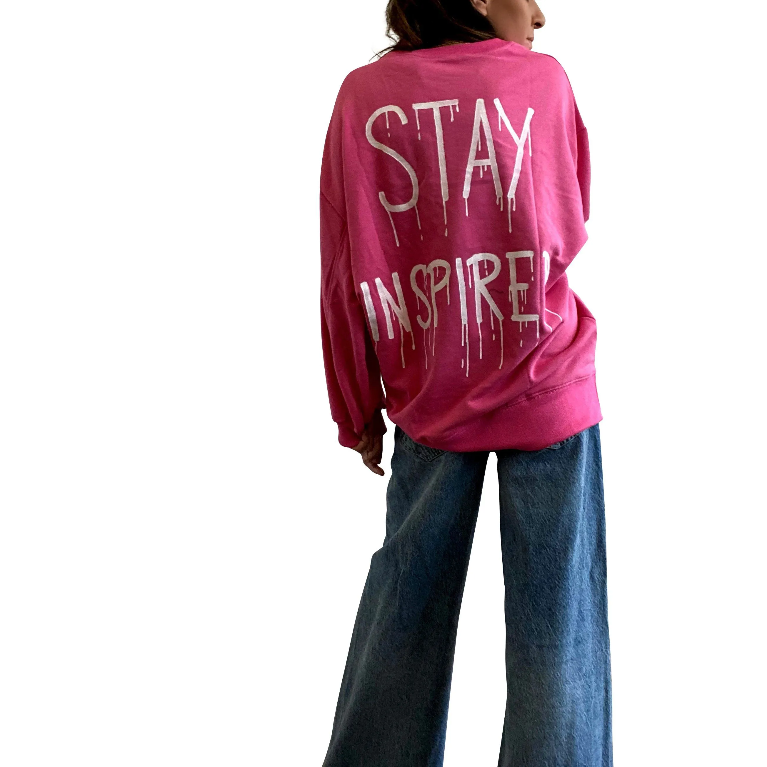 'INSPIRE ME' PAINTED SWEATSHIRT