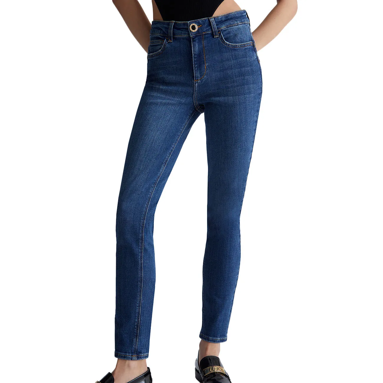 JEANS DIVINE Donna Denim Blu Scuro