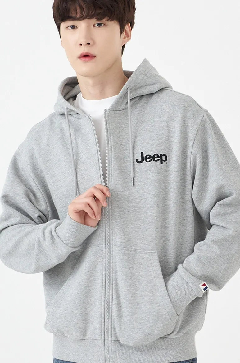 JEEP  |Unisex Street Style Long Sleeves Plain Cotton Oversized Logo