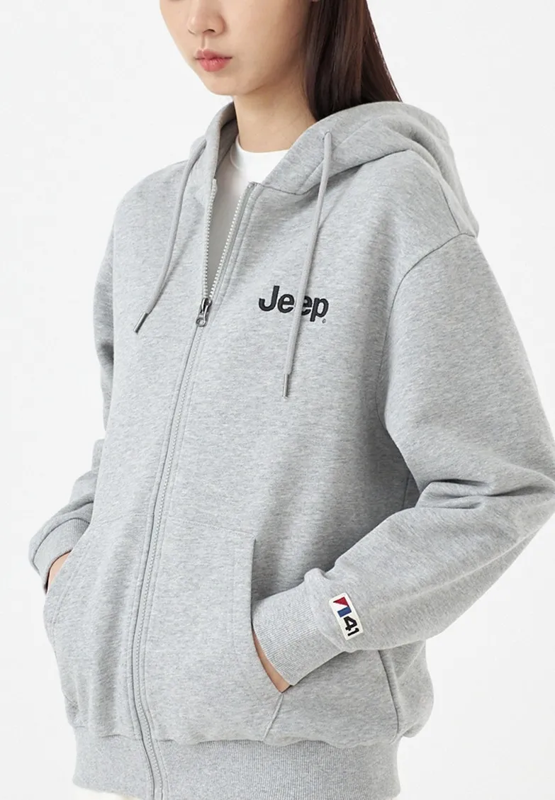 JEEP  |Unisex Street Style Long Sleeves Plain Cotton Oversized Logo