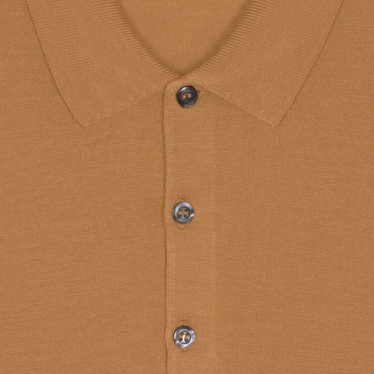 John Smedley - Cotswold Merino Wool Polo in Nutmeg