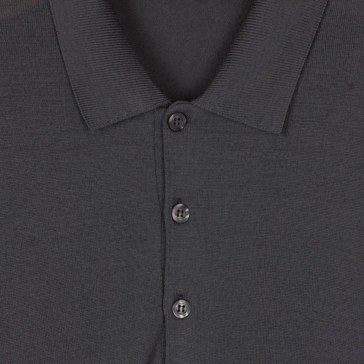 John Smedley - Cotswold Merino Wool Polo in Slate Grey