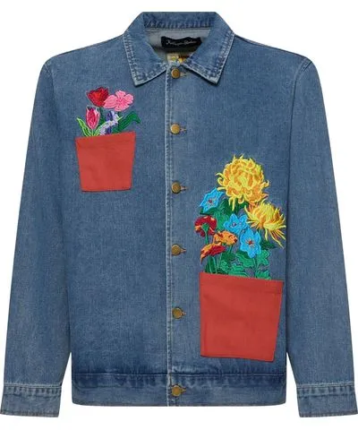 KIDSUPER STUDIOS Flower Pots Denim Jacket