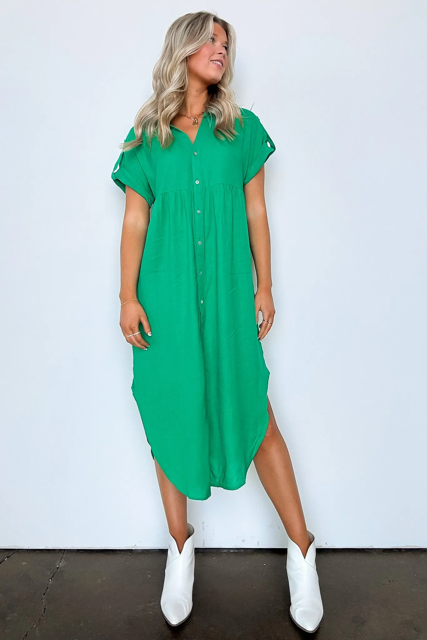 Larissah Button Down Midi Dress