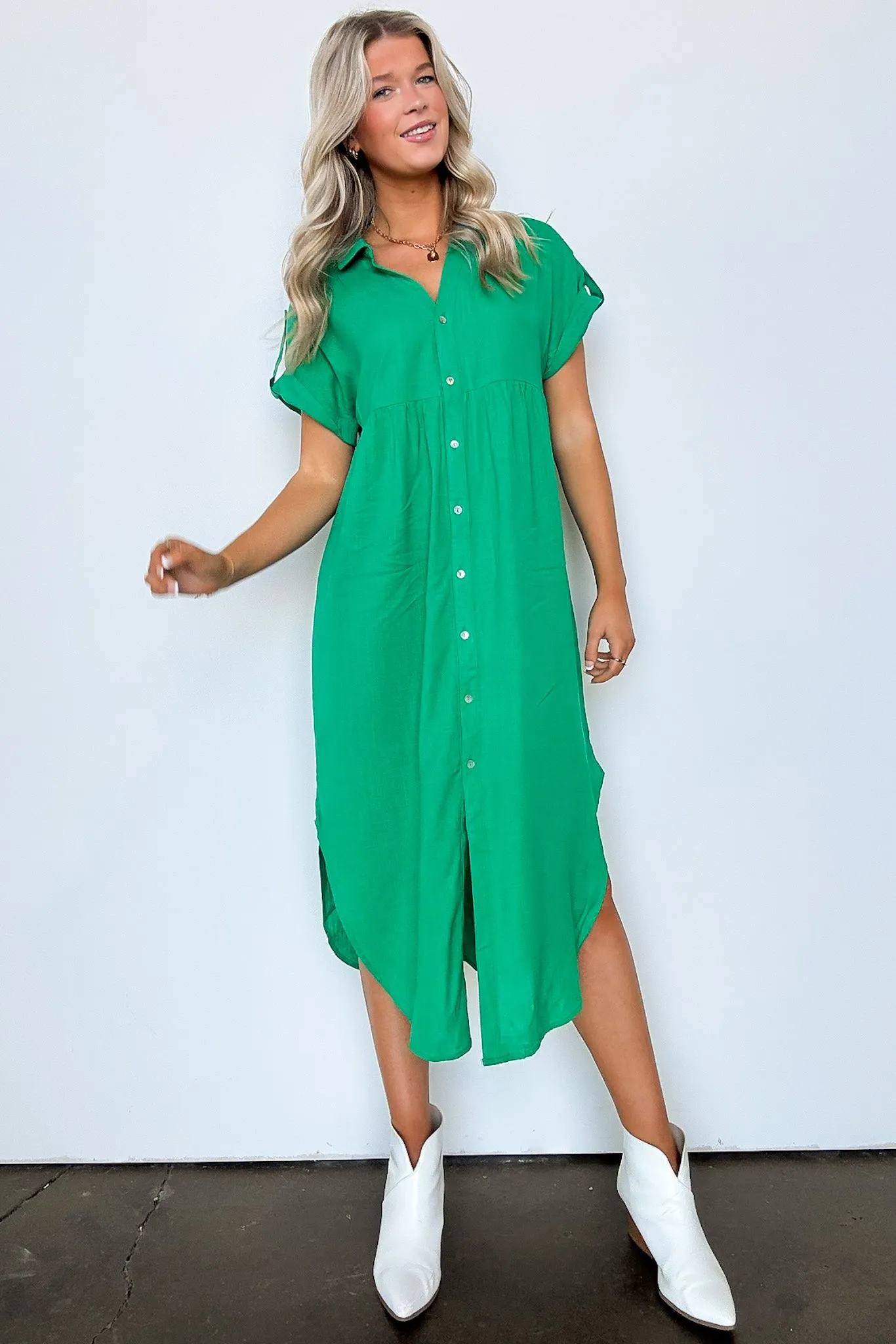 Larissah Button Down Midi Dress