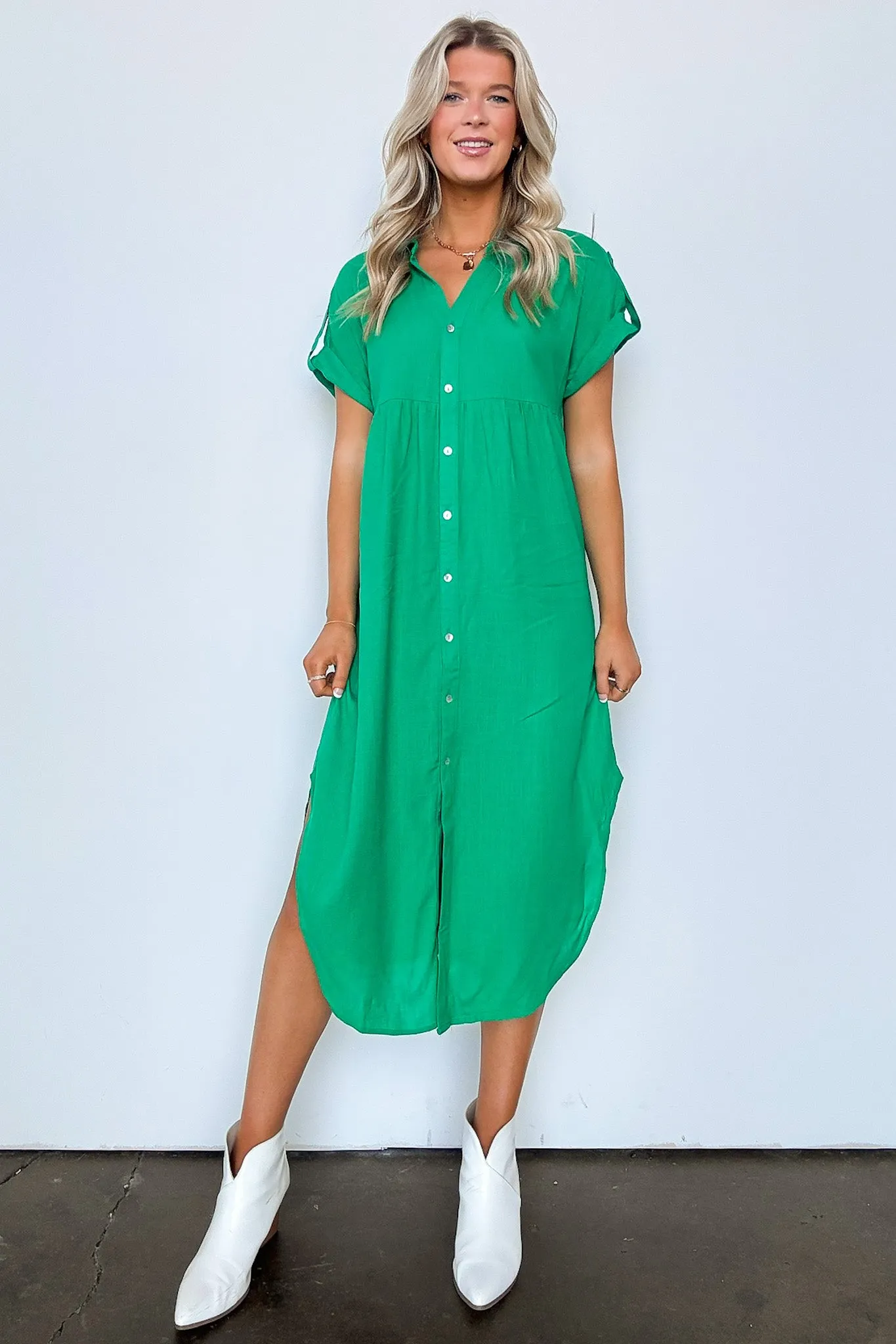 Larissah Button Down Midi Dress