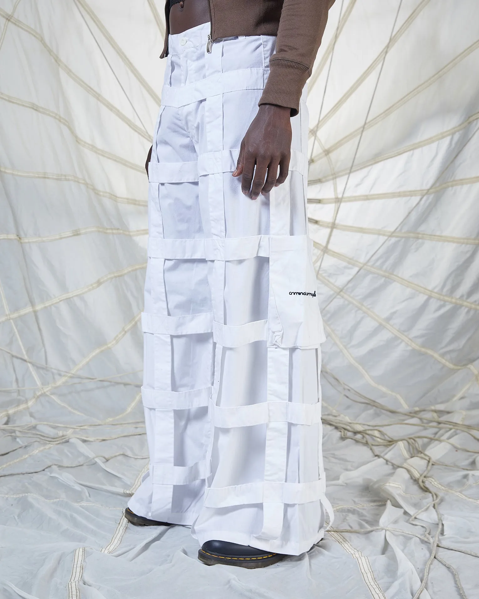 LATTICE TROUSERS - WHITE