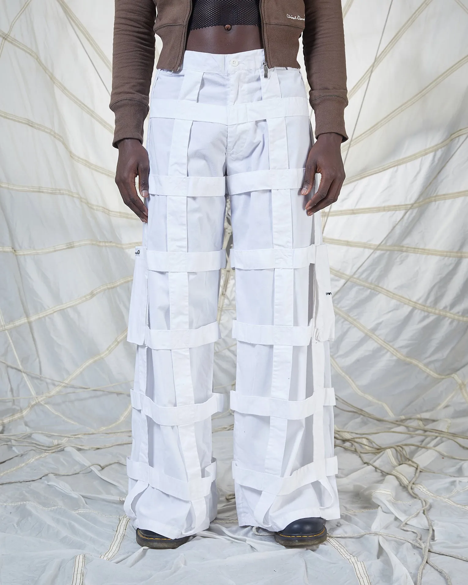 LATTICE TROUSERS - WHITE