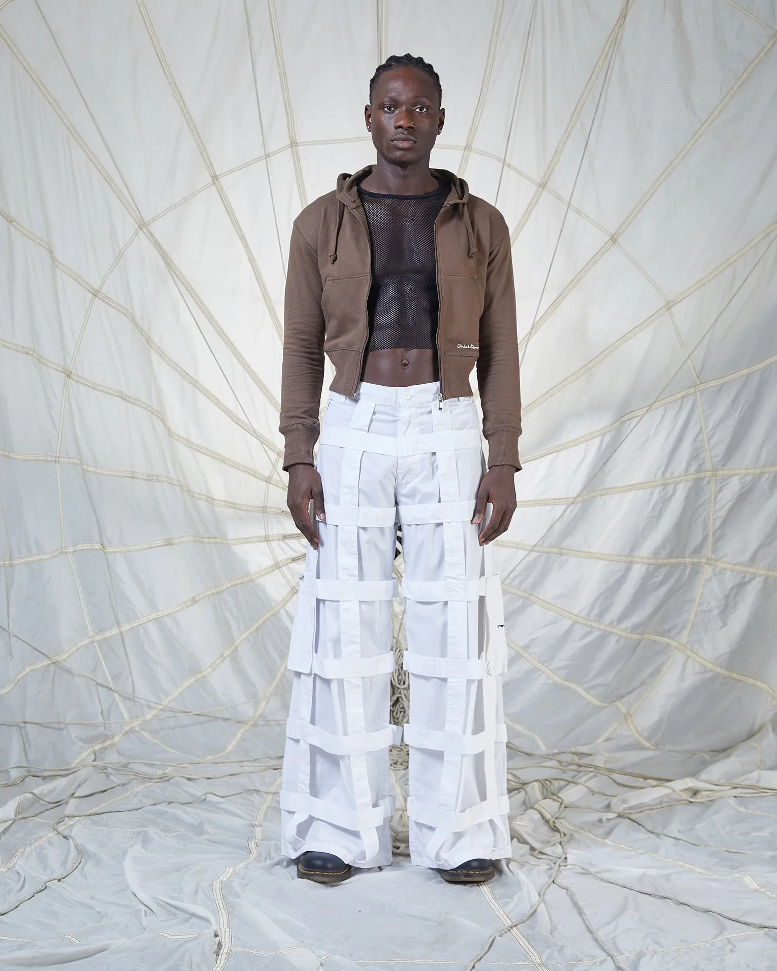 LATTICE TROUSERS - WHITE