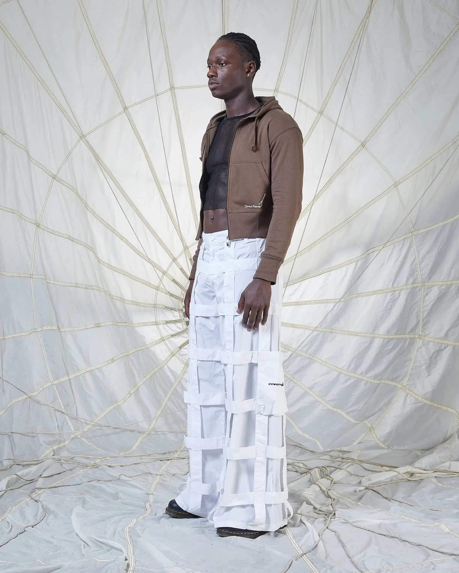 LATTICE TROUSERS - WHITE