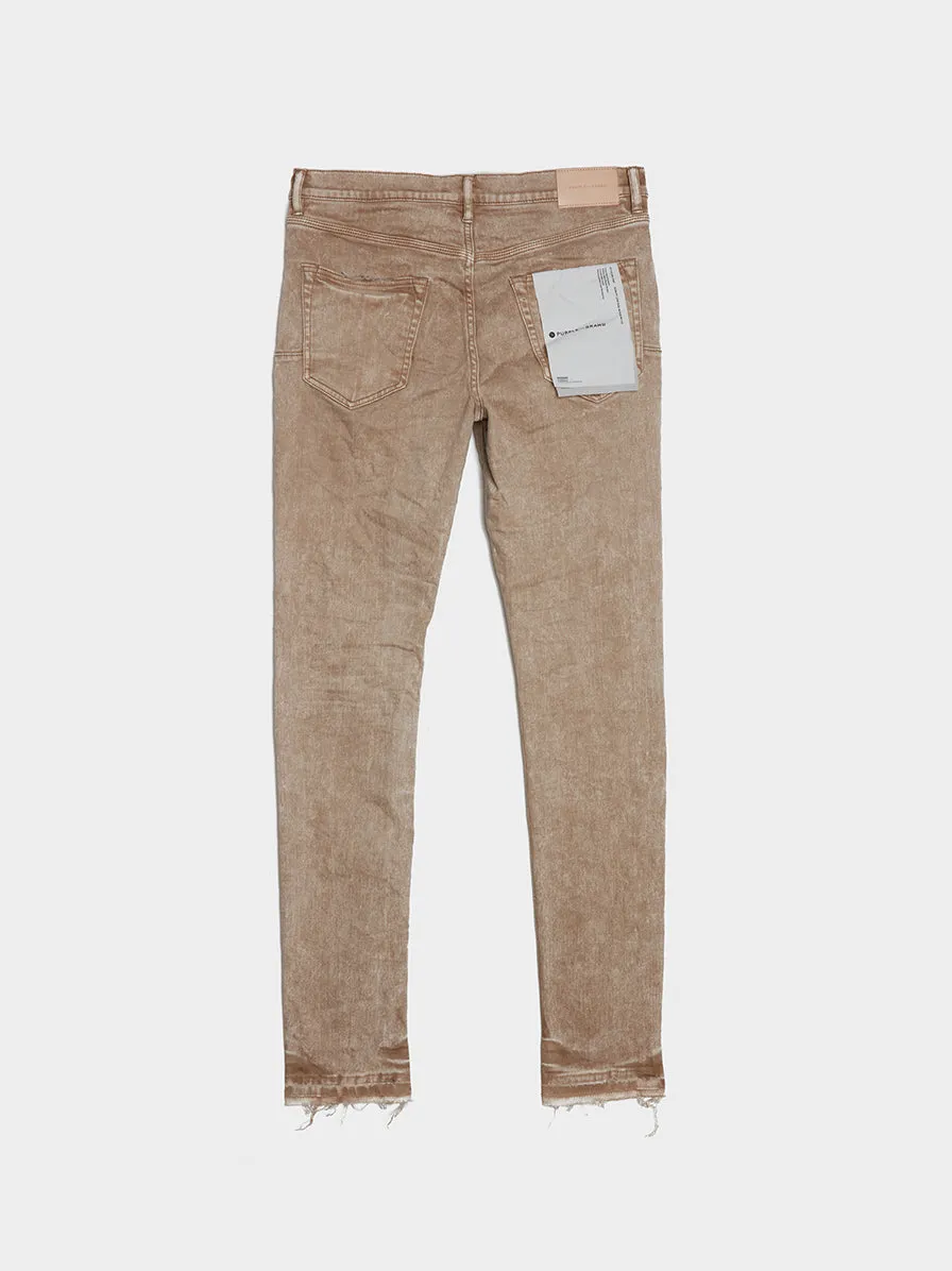 Low Rise Slim Leg Jean, Beige Snow Wash