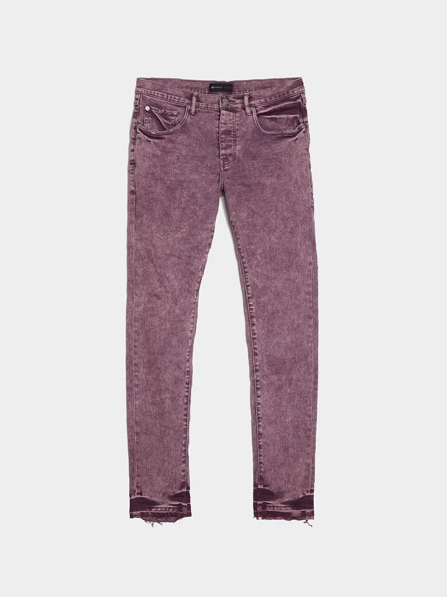 Low Rise Slim Leg Jean, Light Purple Snow Wash