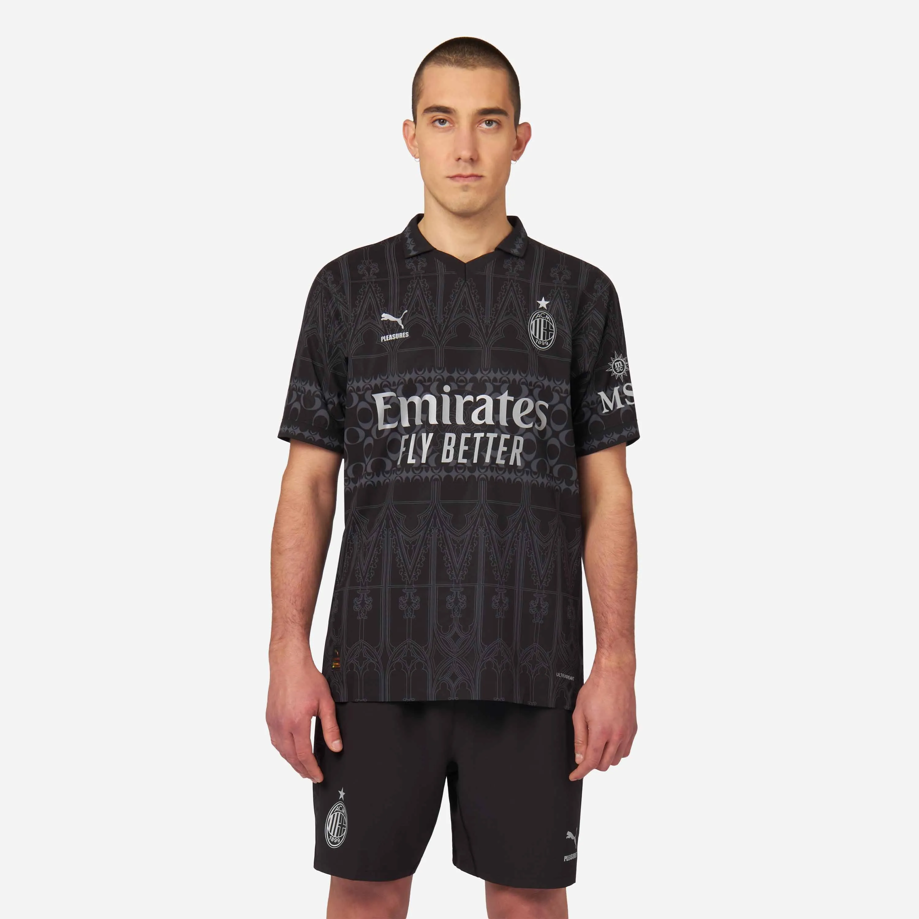 MAGLIA GARA AUTHENTIC AC Milan x Pleasures 2023/24  – Dark version