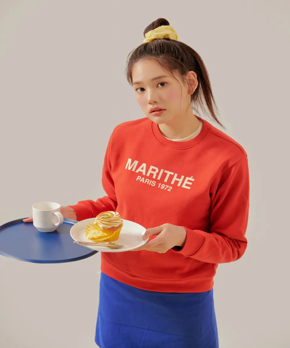 Marithe + Francois Girbaud  |Street Style Long Sleeves Logo Hoodies & Sweatshirts