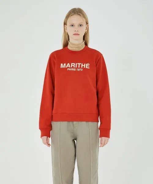 Marithe + Francois Girbaud  |Street Style Long Sleeves Logo Hoodies & Sweatshirts