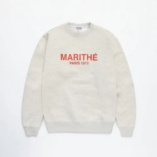 Marithe + Francois Girbaud  |Street Style Long Sleeves Logo Hoodies & Sweatshirts