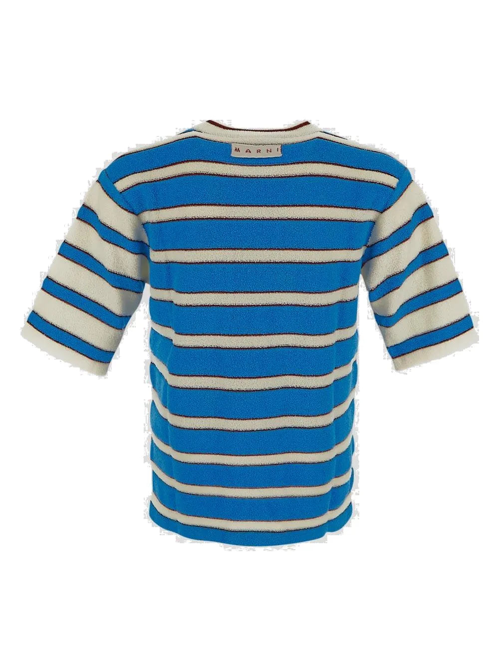 Marni Logo Patch Striped Crewneck T-Shirt