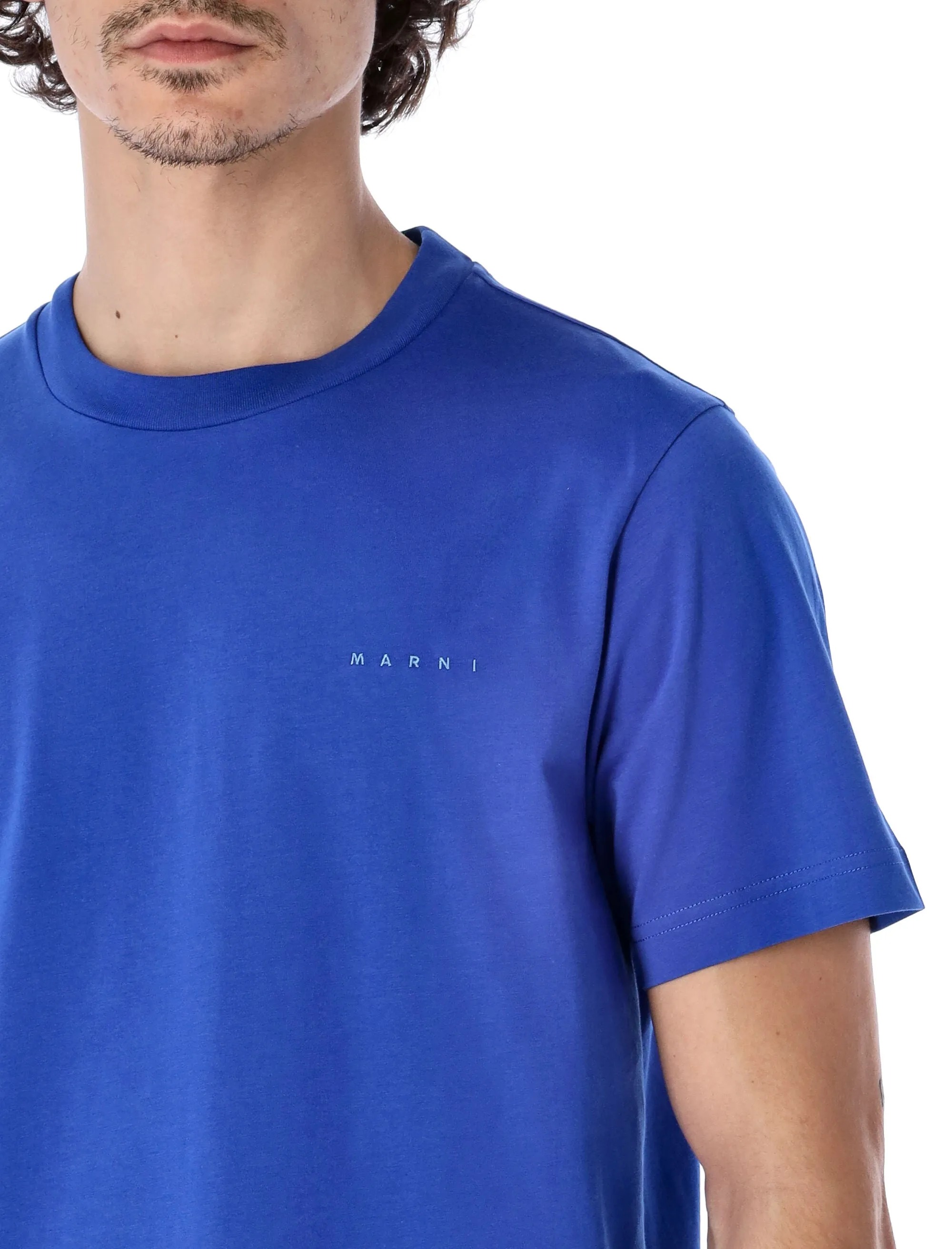 Marni Small Logo Detailed Crewneck T-Shirt