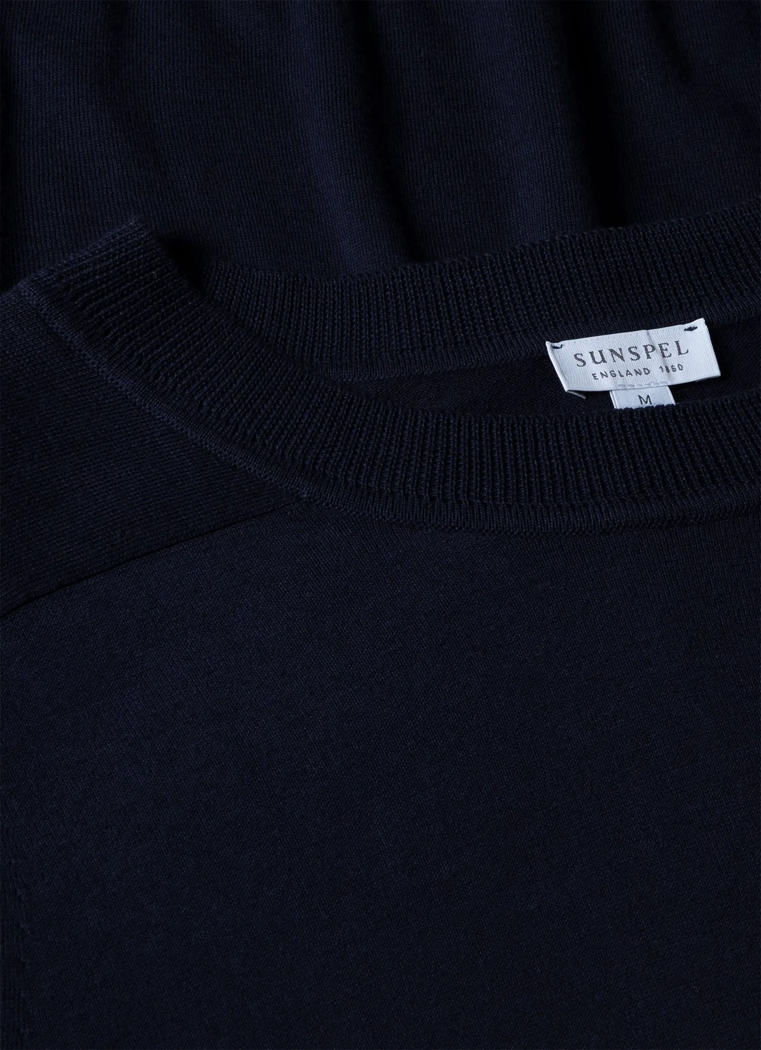 Men's Sea Island Cashmere Crew Neck Jumper in Navy