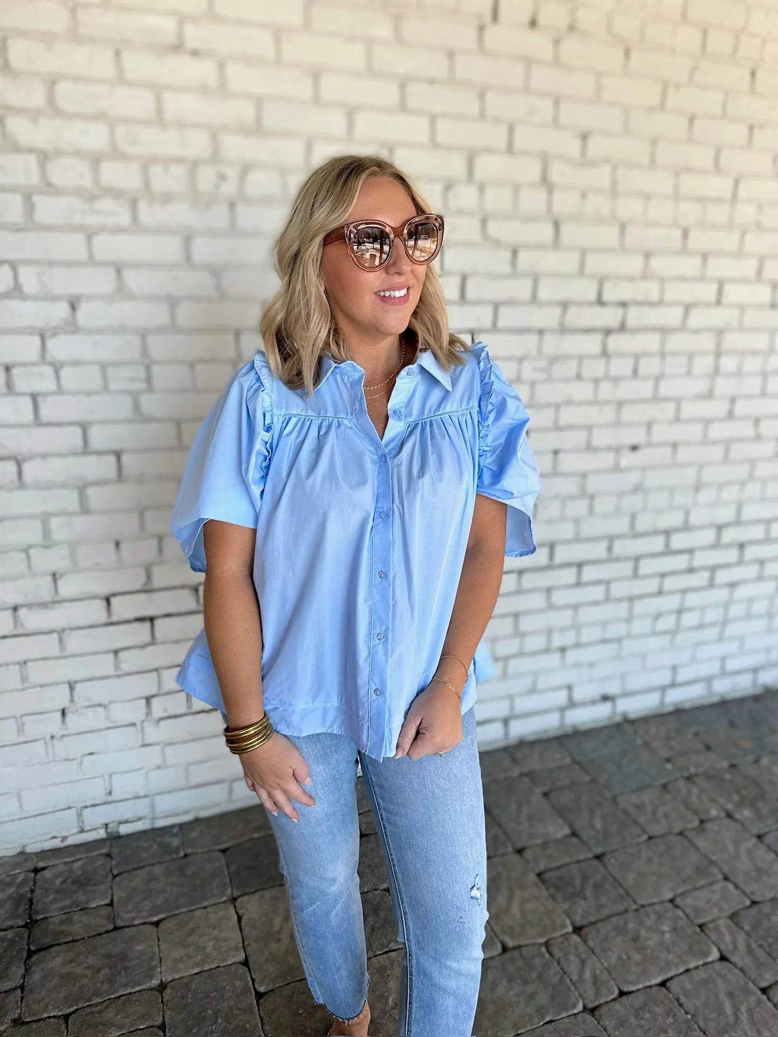 Miles Away Button Down Top