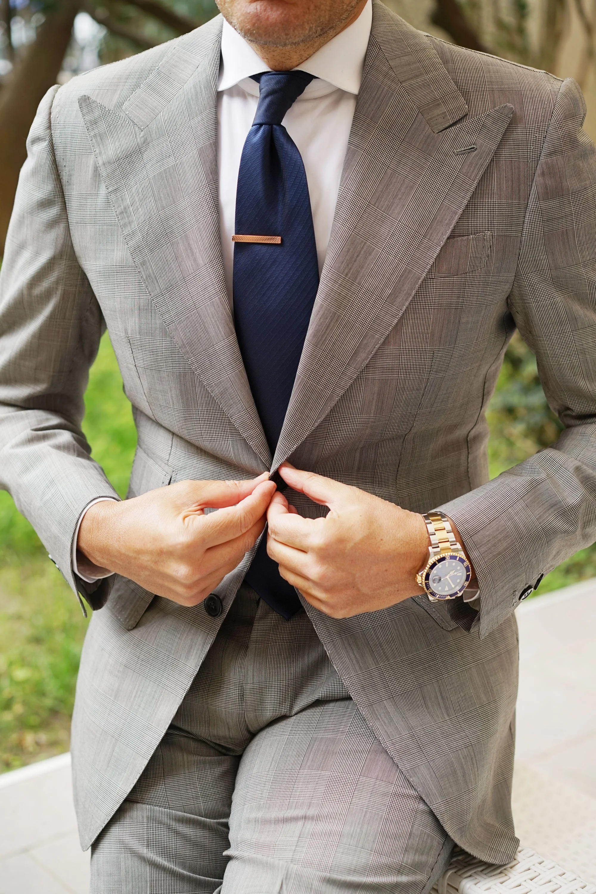 Mini Antique Copper Dragon Skin Tie Bar