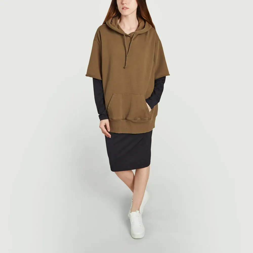 MM6 Maison Margiela  |Sweat Nylon Street Style Long Sleeves Plain Cotton Long