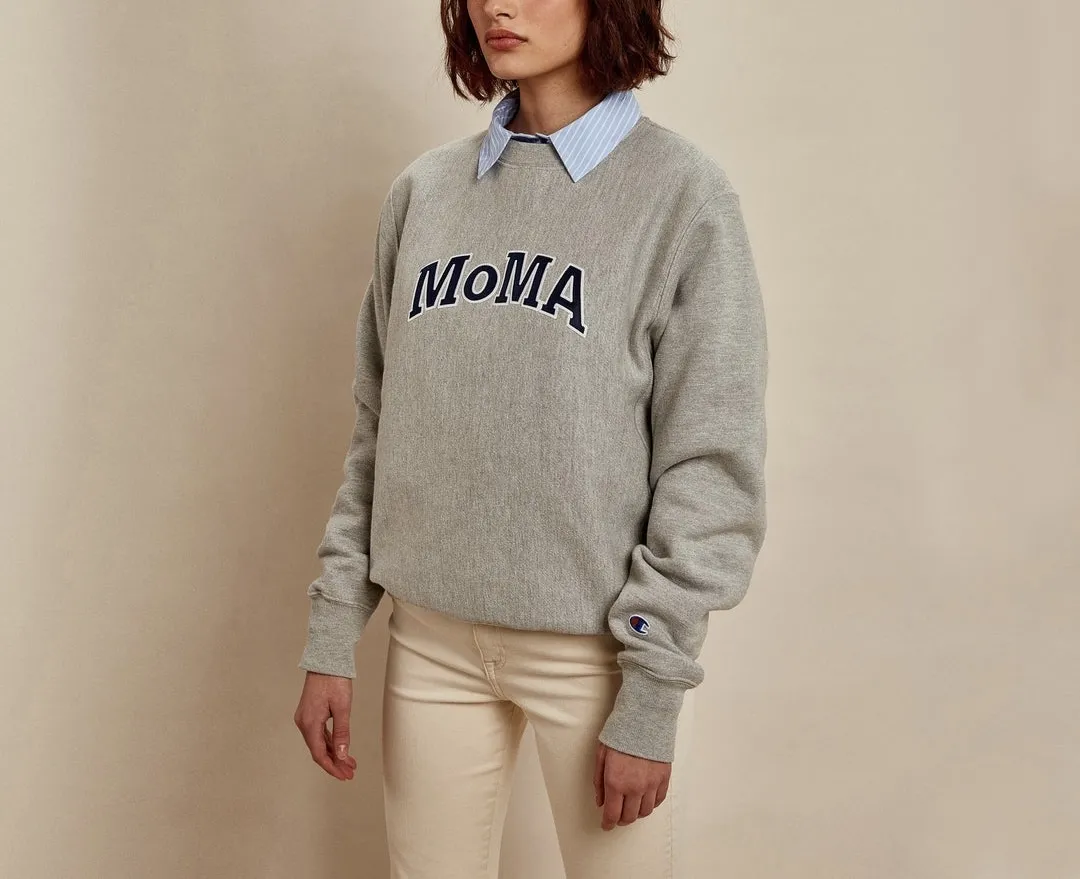 MoMA  |Crew Neck Unisex Street Style Long Sleeves Plain Logo