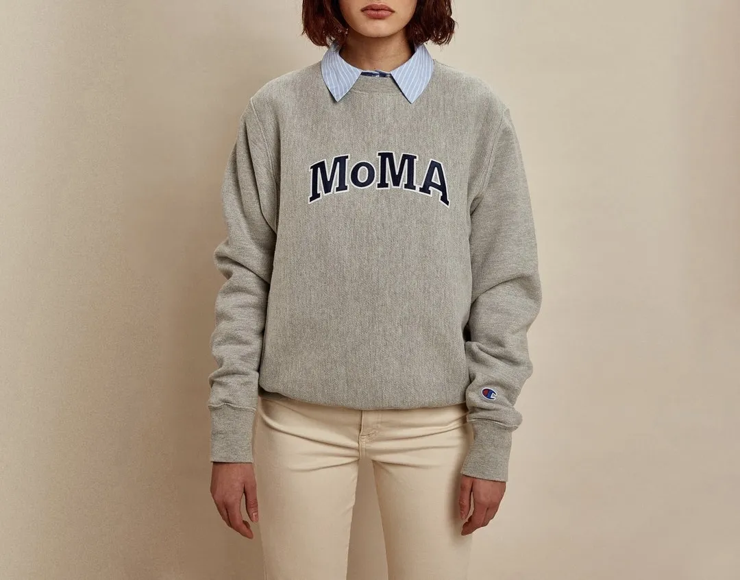 MoMA  |Crew Neck Unisex Street Style Long Sleeves Plain Logo