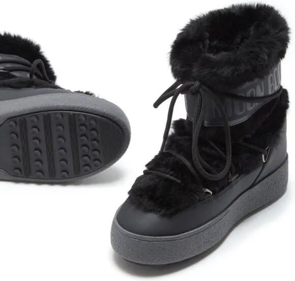 Moon Boot Kids Icon faux-fur snow boots Black