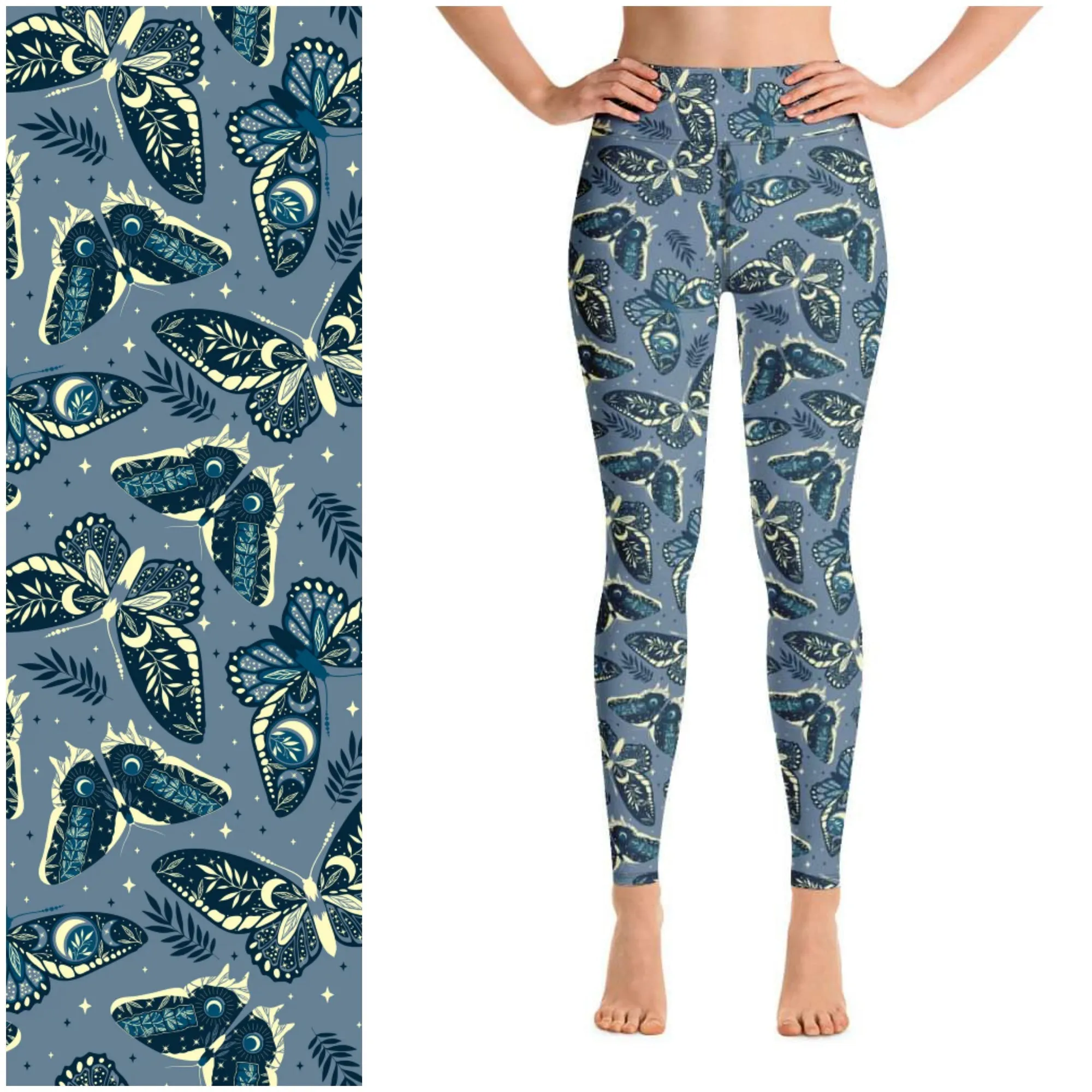 Moonlight Butterfly Soft Leggings w/ Pockets