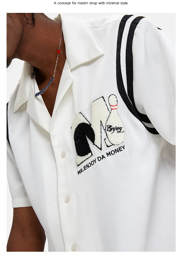 MR. ENJOY DA MONEY  |Crew Neck Button-down Unisex Blended Fabrics Street Style