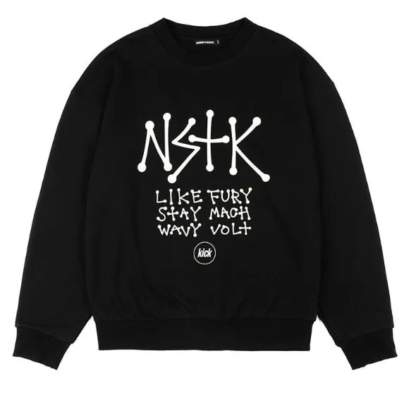 NASTYKICK  |Unisex Street Style Long Sleeves Plain Cotton Oversized Logo