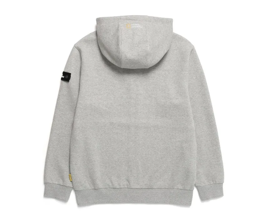 NATIONAL GEOGRAPHIC  |Unisex Street Style Long Sleeves Plain Cotton Logo Hoodies