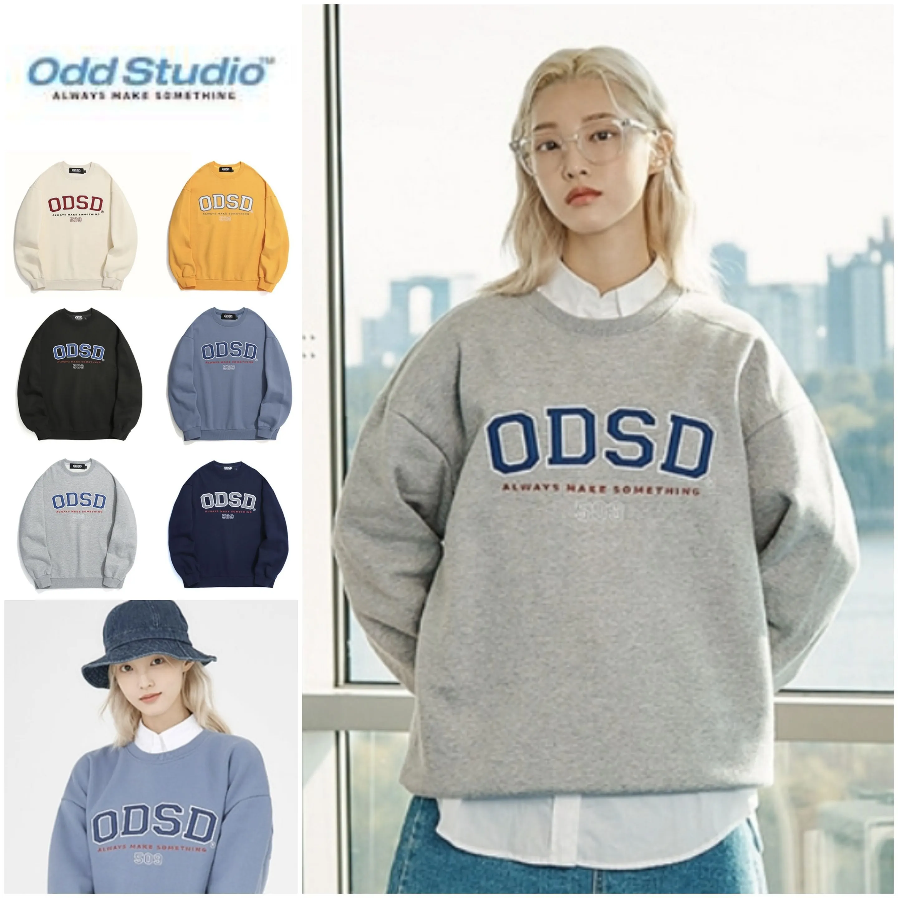 Odd Studio  |Unisex Street Style Long Sleeves Logo Hoodies & Sweatshirts