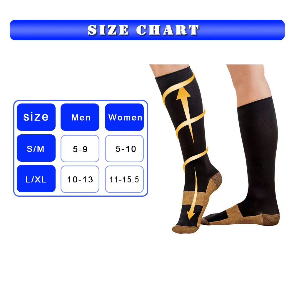 Pink Red Compression Blood Circulation Promotion Slimming Socks for Men