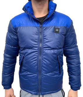 Piumino uomo termico autoriscaldante inverno giubbino bomber imbottito blu nero