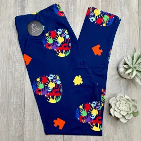 Puzzle Piece Heart Soft Leggings