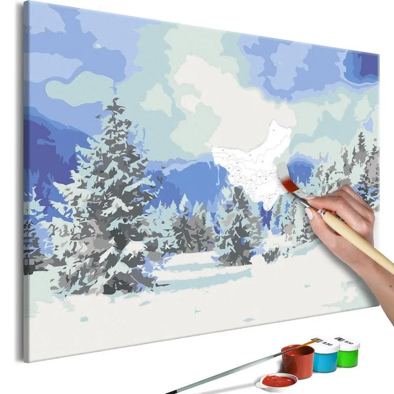 Quadro fai da te Snow Christmas Trees