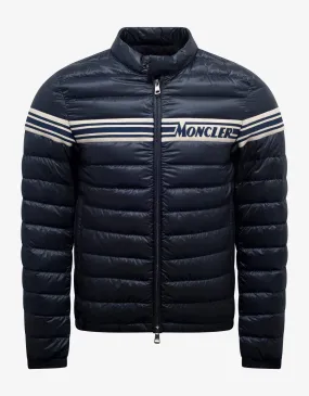 Renald Navy Blue Nylon Down Jacket