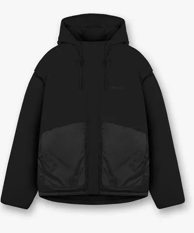 REPRESENT Men's Layered Hooded Puffer Jacket