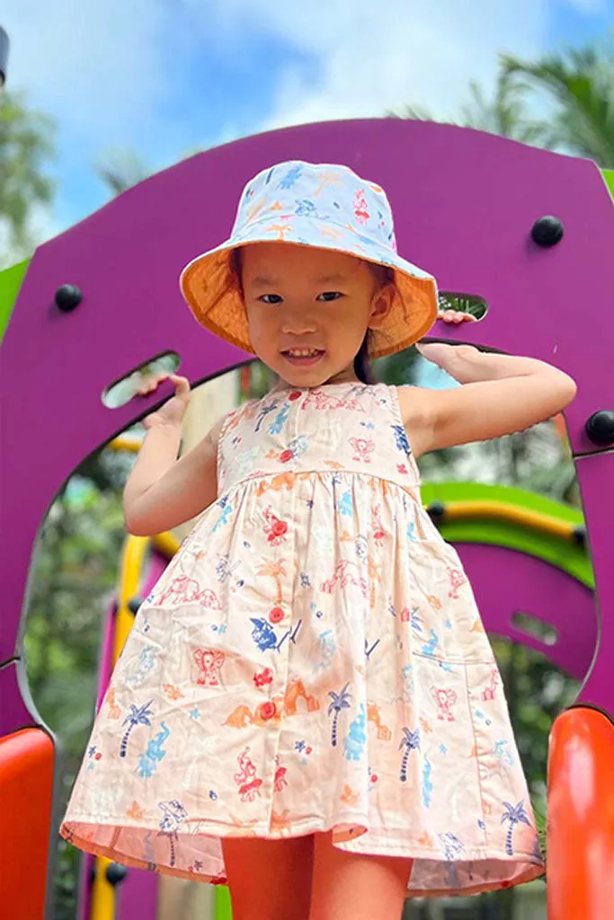 Reversible Bucket Hat (Kids) - Cream Summertime