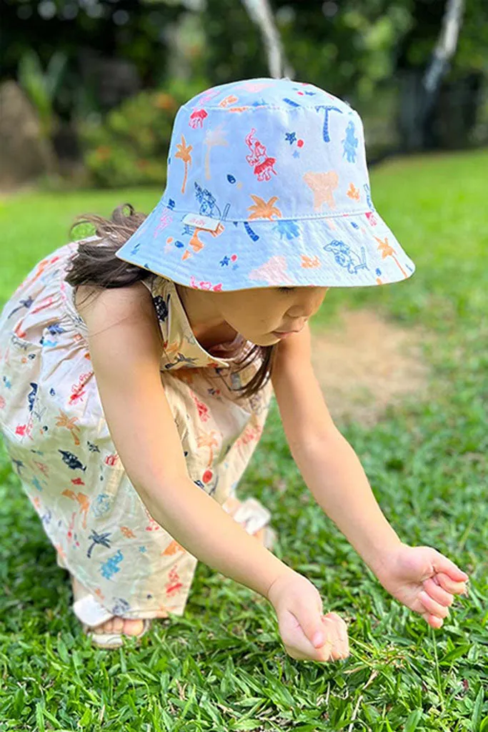 Reversible Bucket Hat (Kids) - Cream Summertime