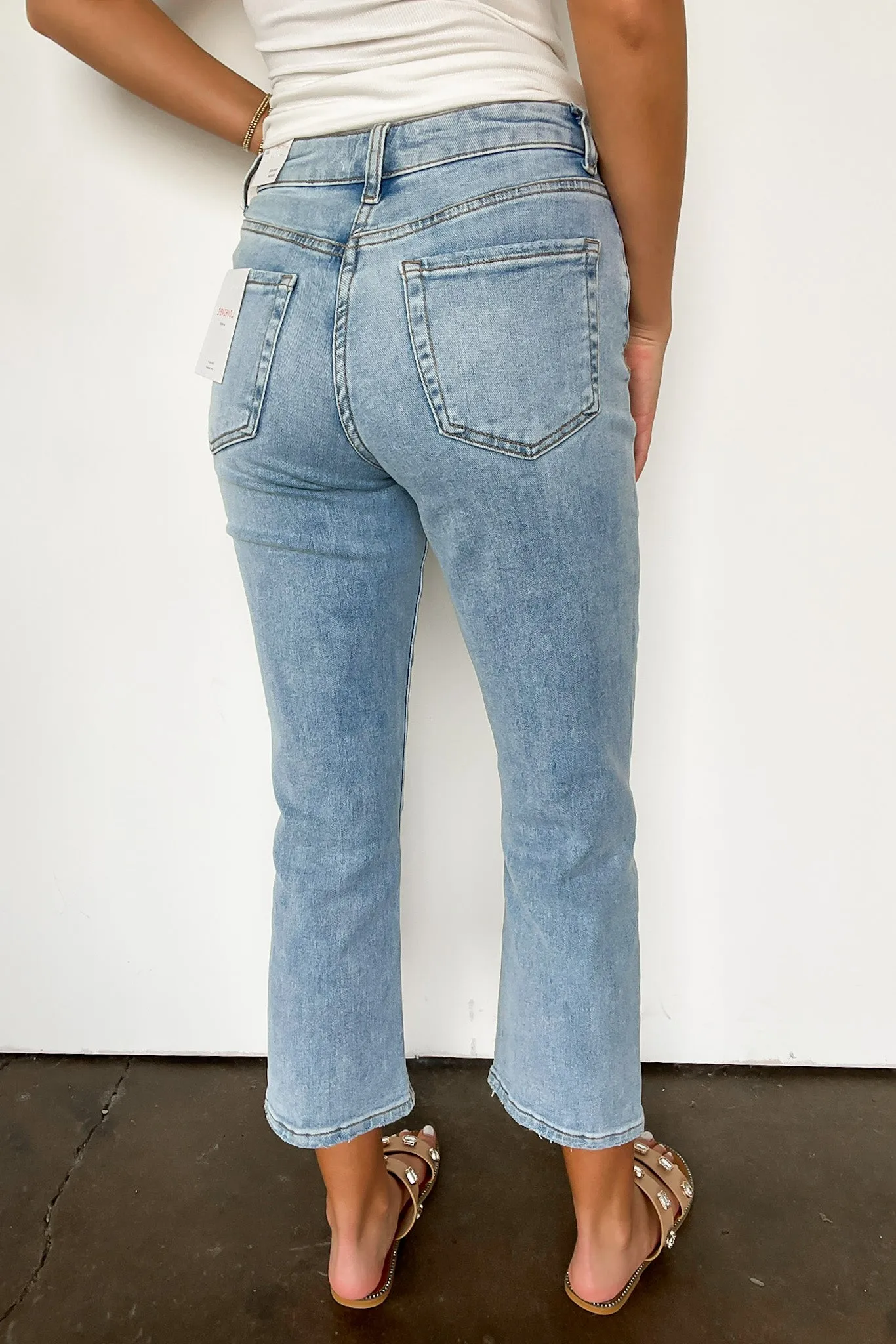 Roxanna High Rise Crop Straight Jeans