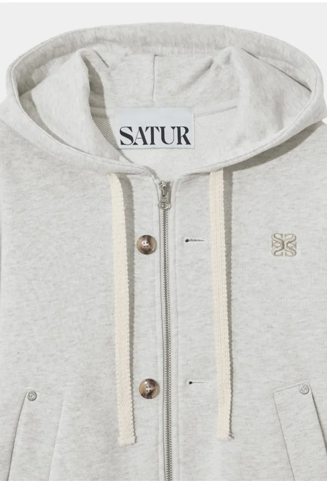 SATUR  |Unisex Street Style Long Sleeves Plain Cotton Logo