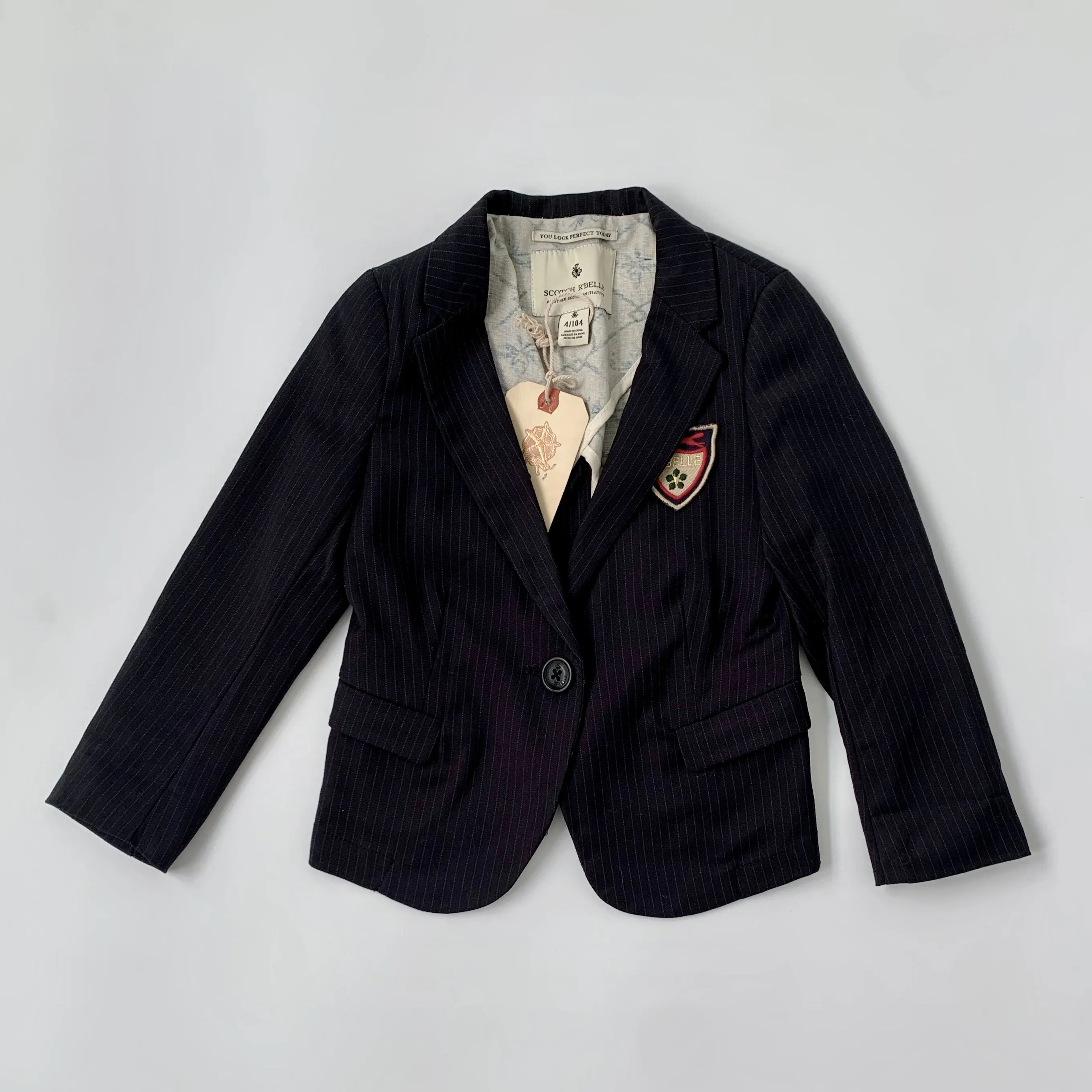 Scotch R'Belle Pinstripe Blazer: 4 Years (Brand New)