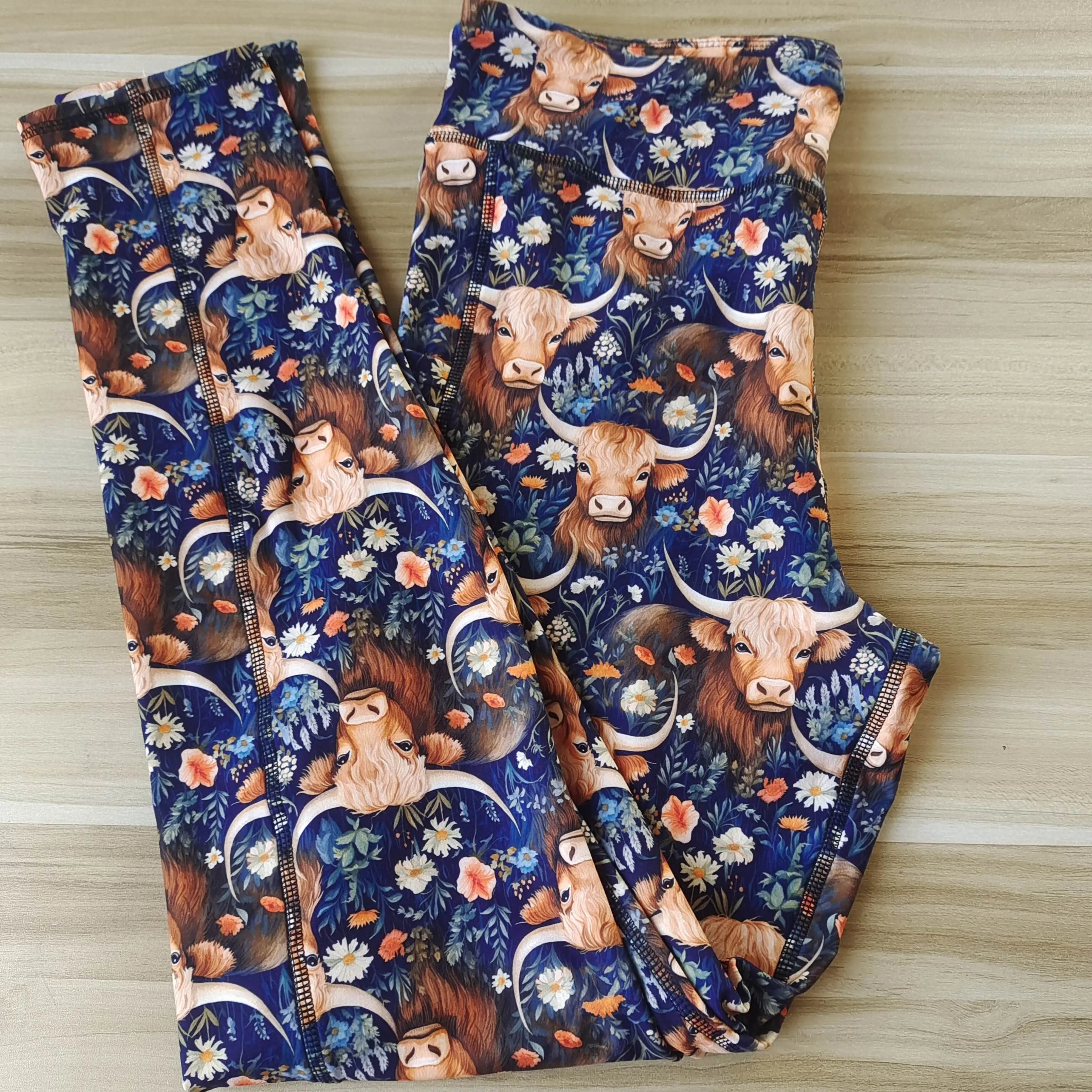 SCULPT Yoga Leggings- Highland Cow