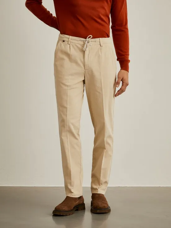 Slim fit corduroy pants