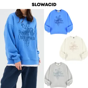 SLOW ACID  |Unisex Street Style Long Sleeves Logo Hoodies & Sweatshirts