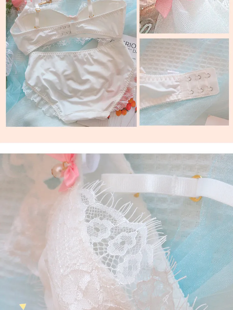 Snow Pearl Dollcore Nymphette Kawaii Princess Lingerie Set