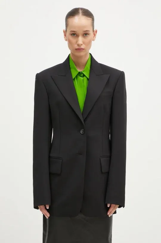 Sportmax wool blazer Echi black color smooth 2422046042600